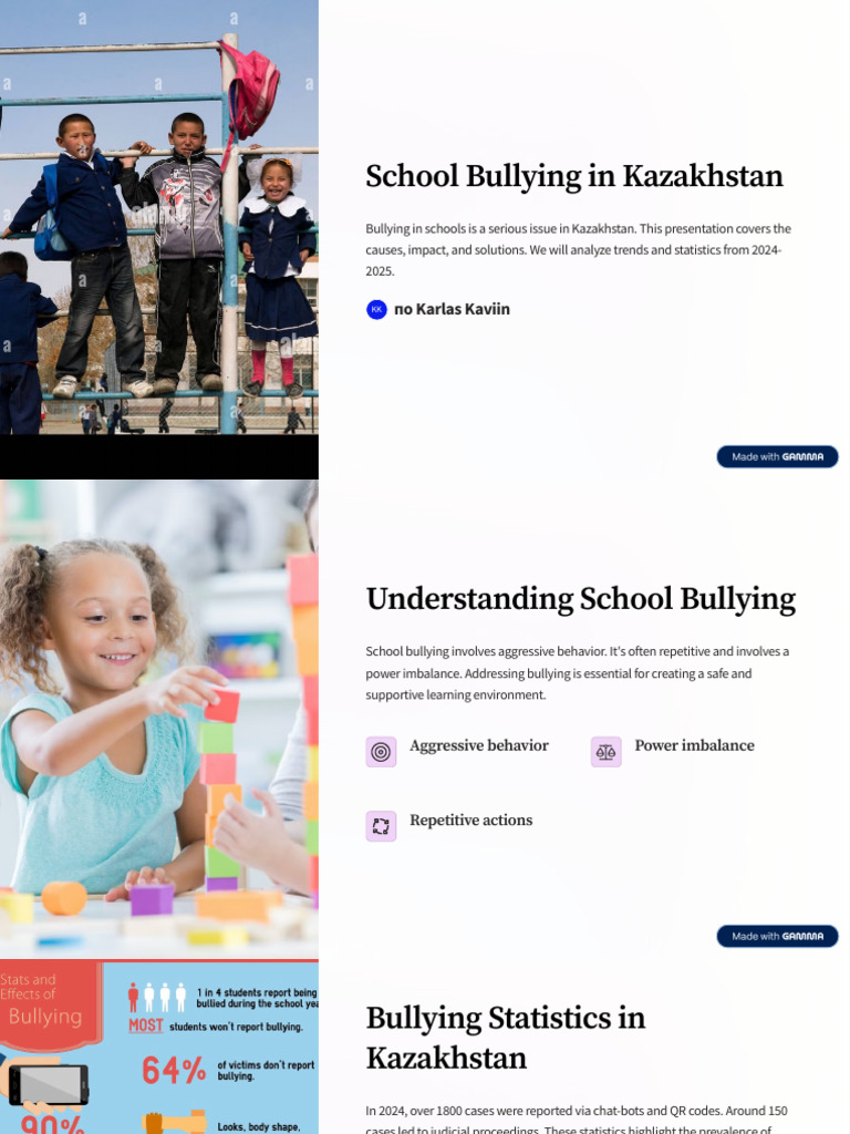 School Bullying in Kazakhstan: Causes & Solutions | PDF | Bullying ...