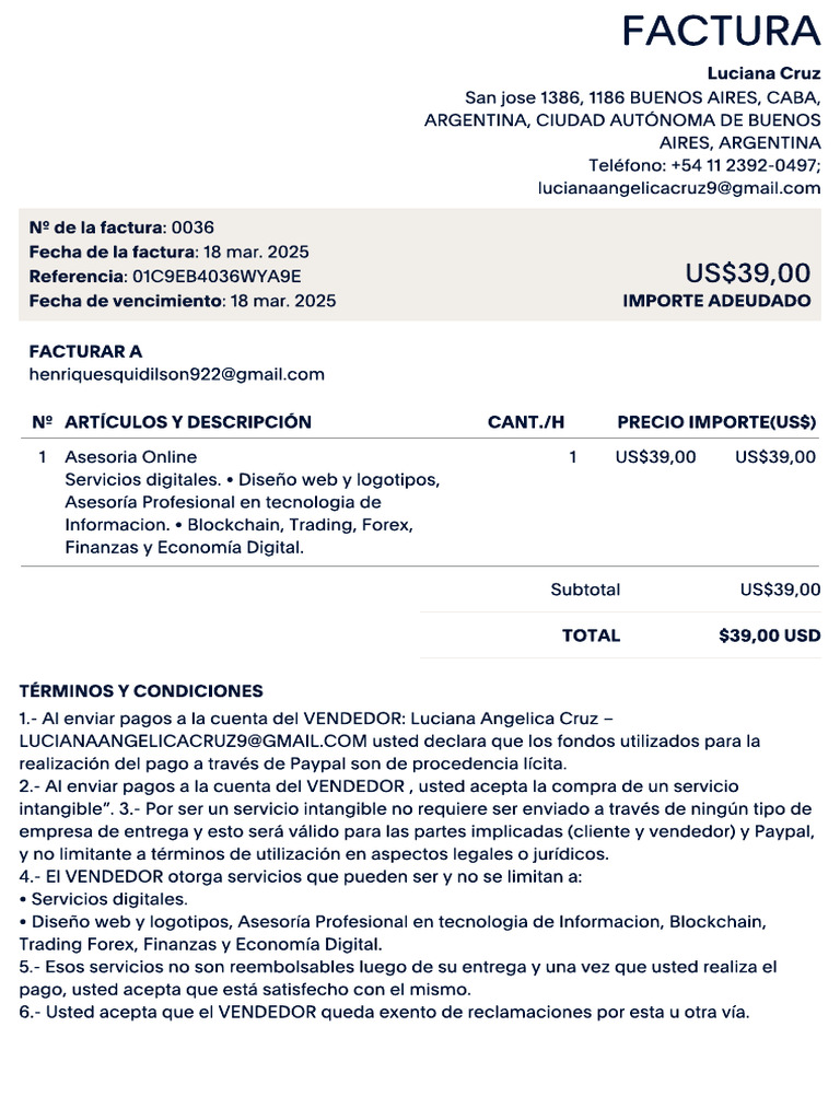 Invoice - 0036 | PDF