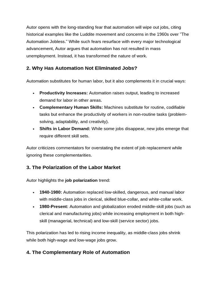 Week 8 AI Seminar Notes | PDF | Automation | Labour Economics