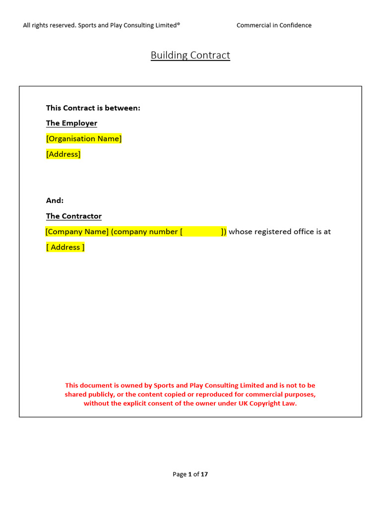 Appendix B - Building Agreement | PDF | Liquidation | Employment
