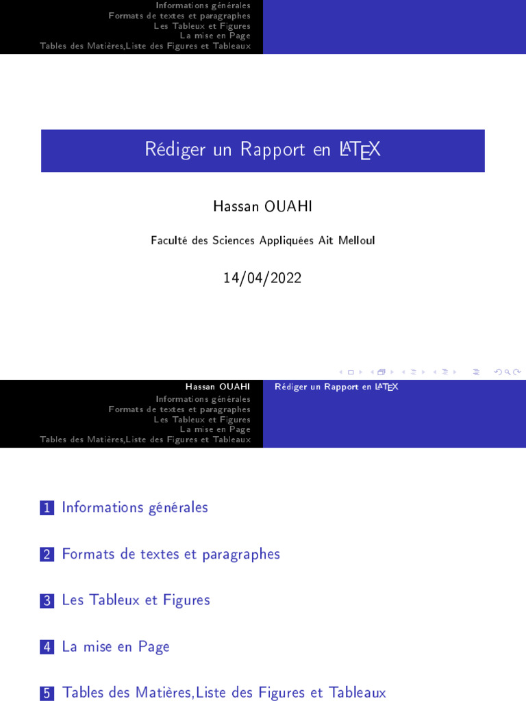 Rédiger un Rapport en LaTeX | PDF | TeX | Mise en page
