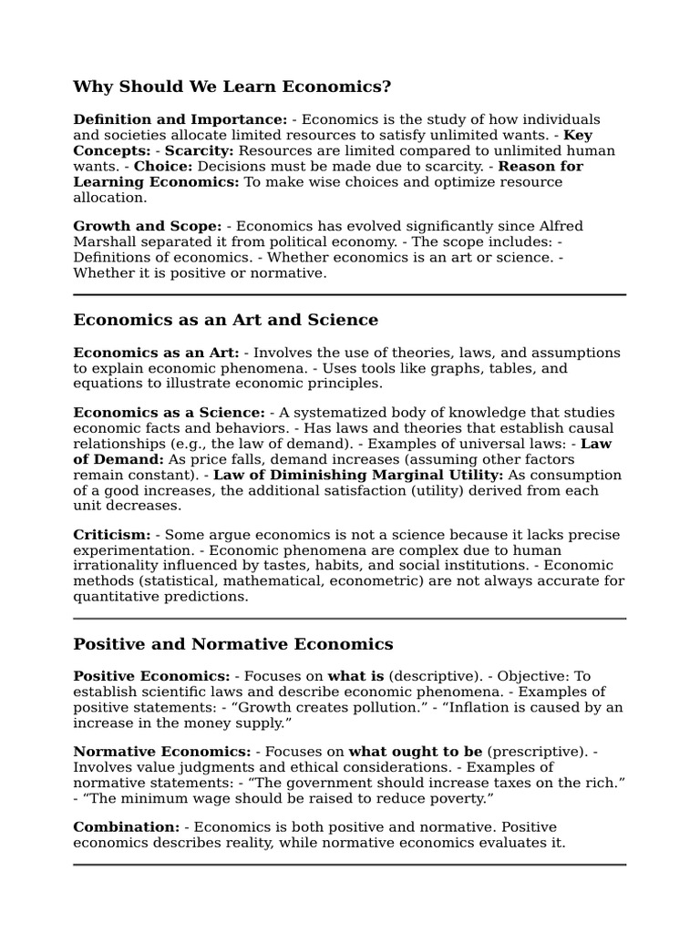 Importance of Learning Economics | PDF | Economics | Macroeconomics
