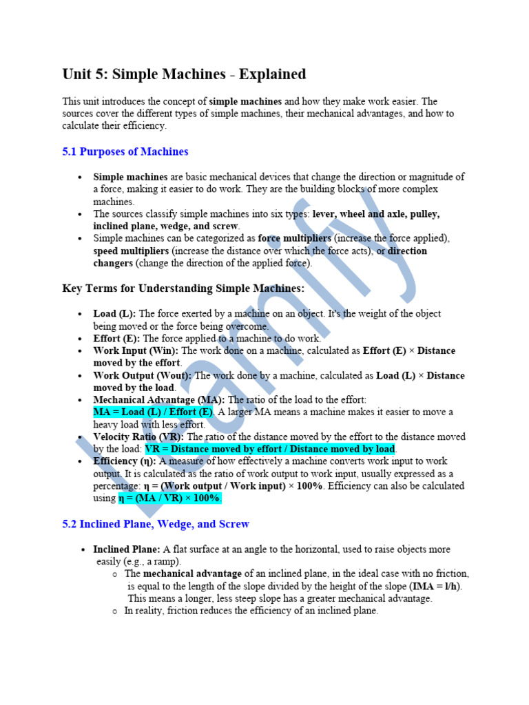 Understanding Simple Machines Basics | PDF | Machines | Lever
