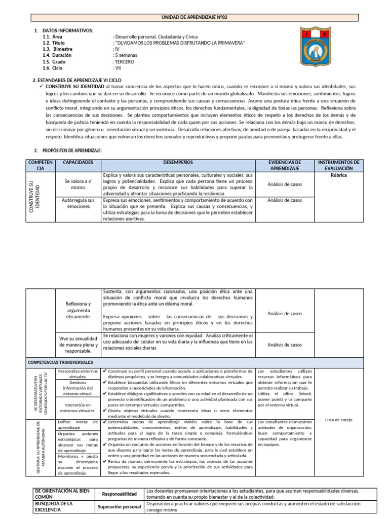 II UNIDAD 5To | PDF | Aprendizaje | Las emociones
