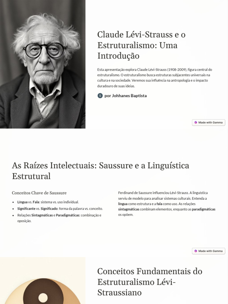 Lévi-Strauss e o Estruturalismo Antropológico | PDF | Antropologia ...