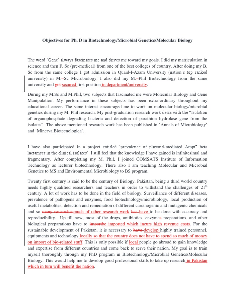Statement of purpose for phd in microbiology image