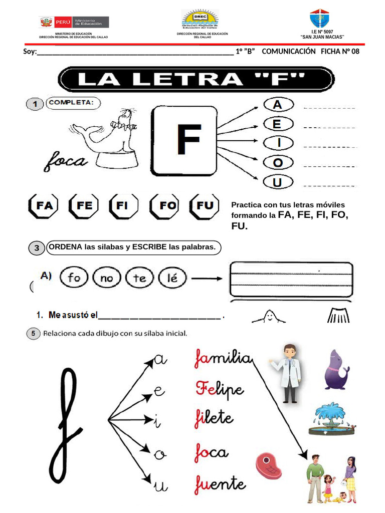 Práctica #8 - Letra - F | PDF