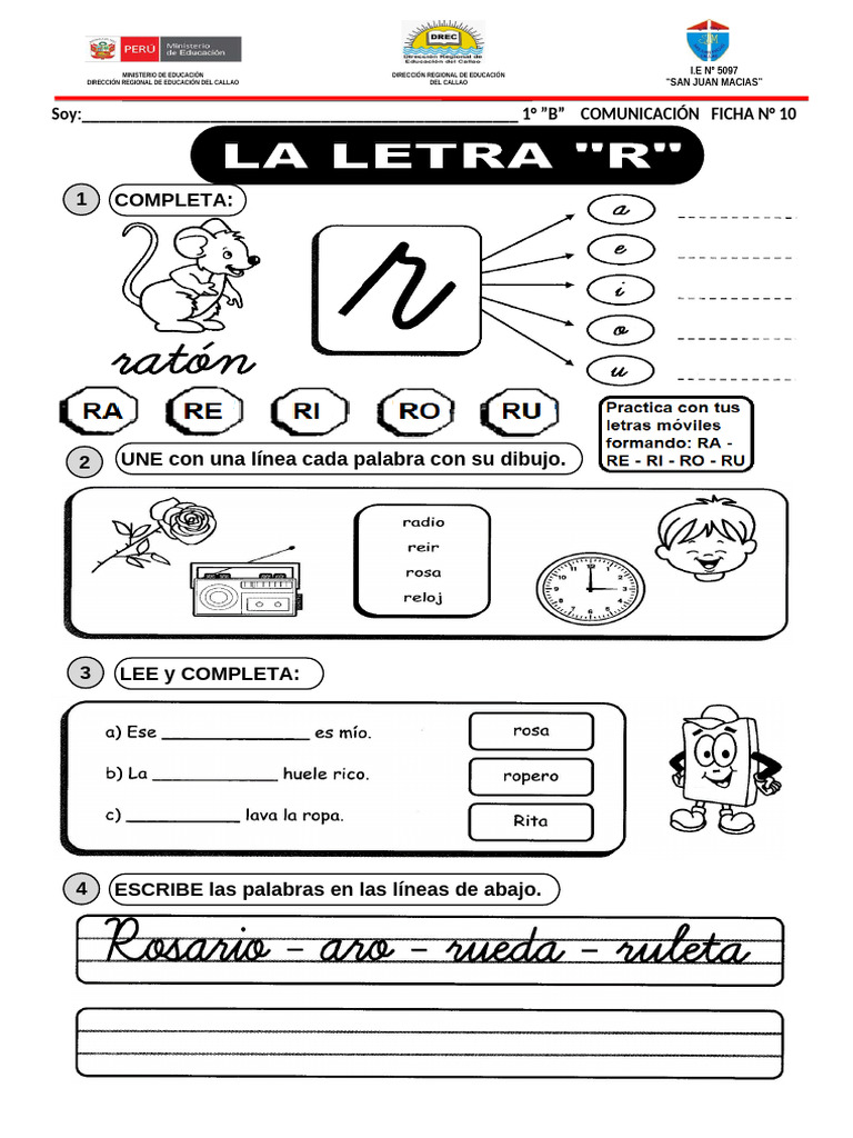 Práctica #10 - Letra - R | PDF