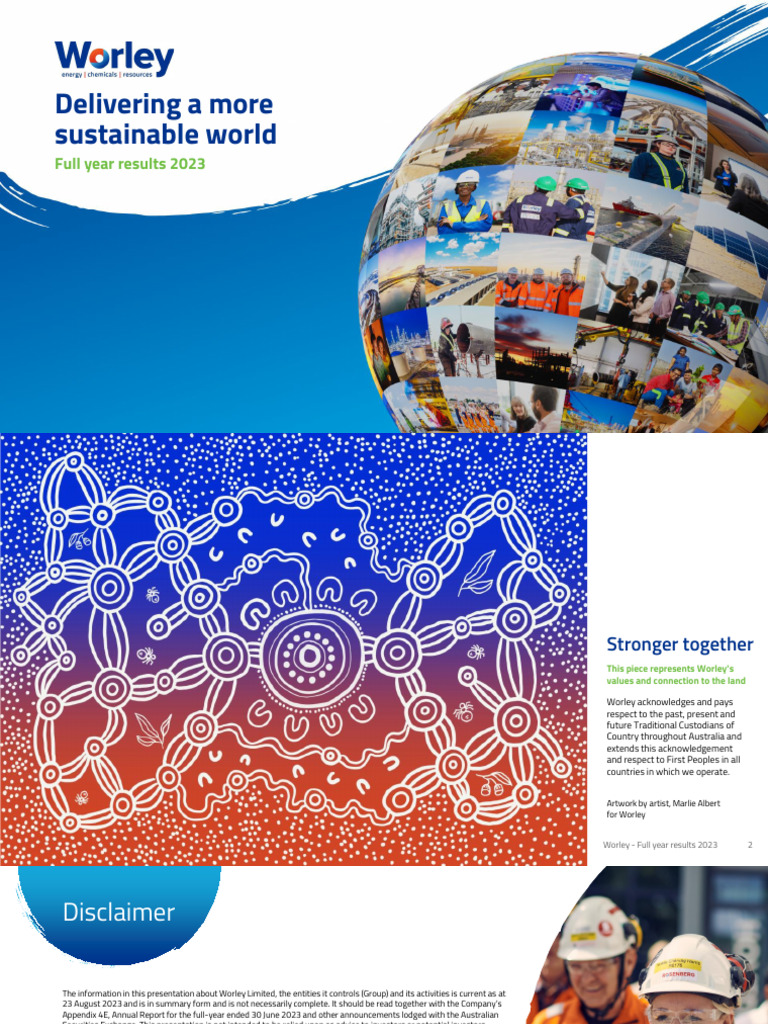 Worley 2023 Full Year Results Summary | PDF | Sustainability | Investing