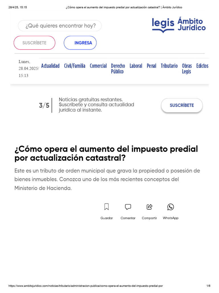 Aumento del impuesto predial explicado | PDF | Impuestos | Gobierno