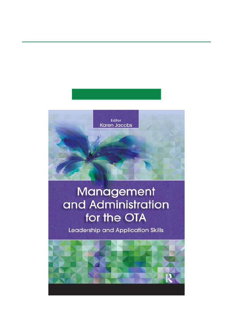 OTA Management and Leadership Skills | PDF | Occupational Therapy ...