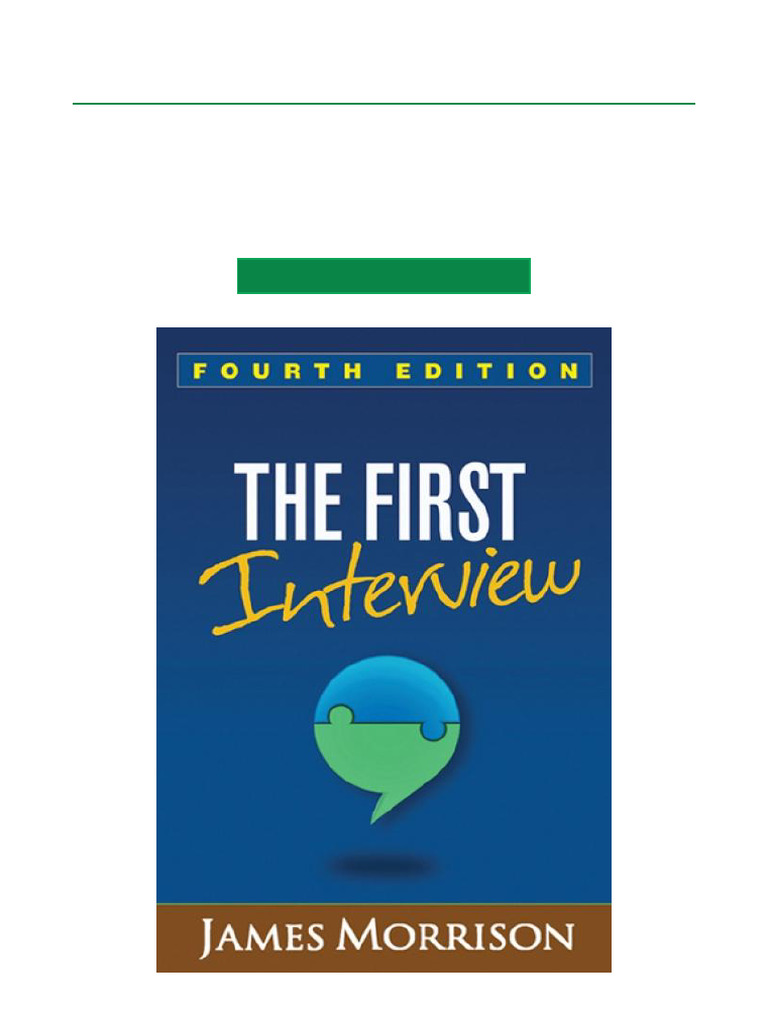 The First Interview by James Morrison | PDF | Mood Disorders | Mental ...