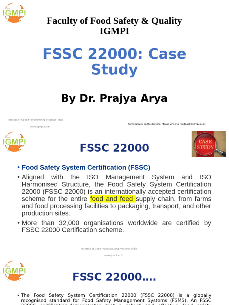 FSSC 22000 Certification Overview | PDF | Food Safety | Standardization