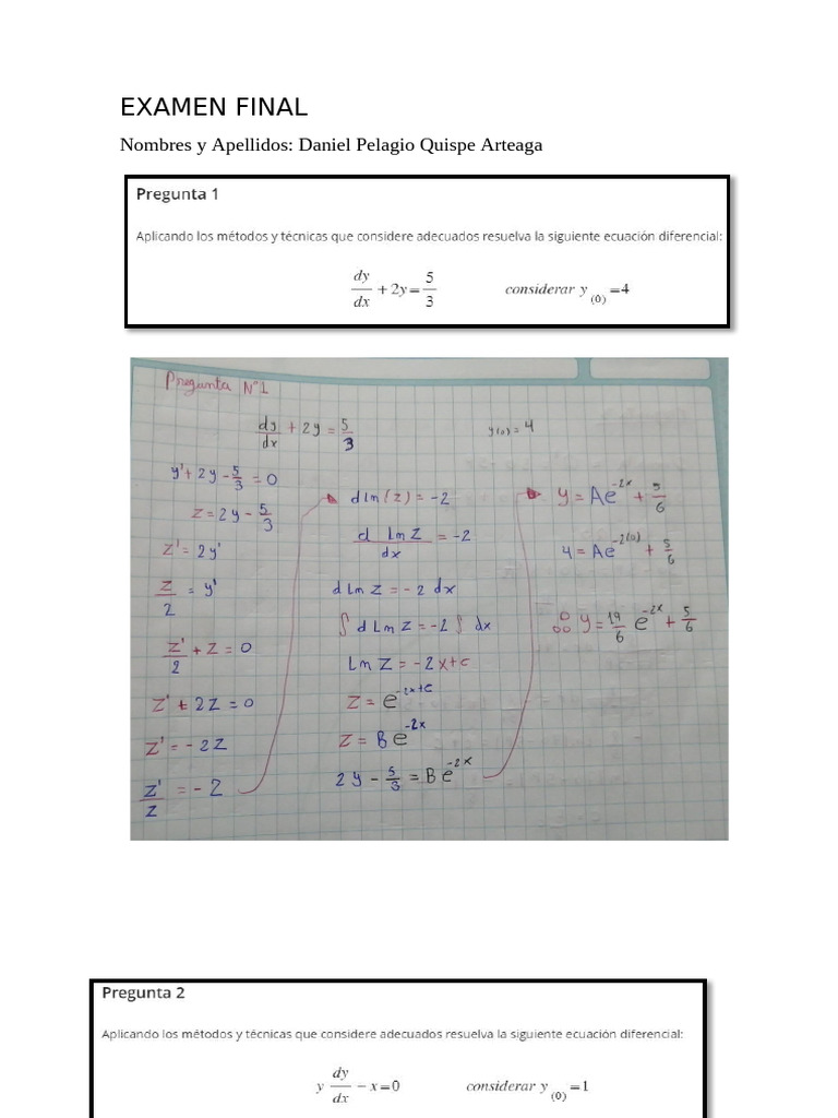 Examen Final Mate | PDF