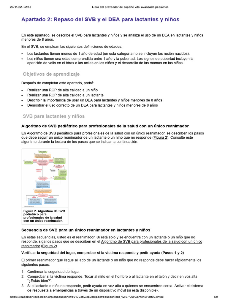 DEA en niños y lactantes: Guía SVB | PDF | Reanimación cardiopulmonar ...