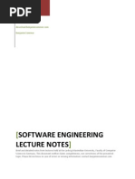 Software Engineering - Lecture Notes