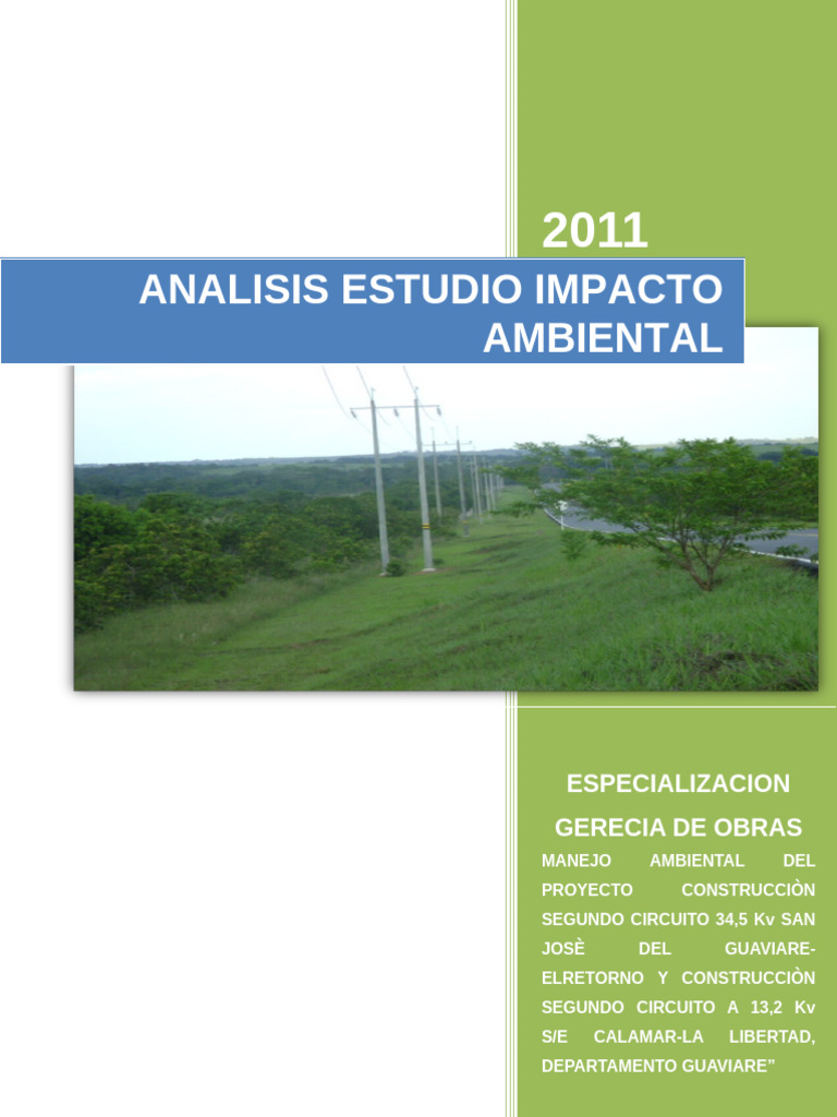 Impacto Ambiental Segundo Circuito 34,5 kV | PDF | Entorno natural ...