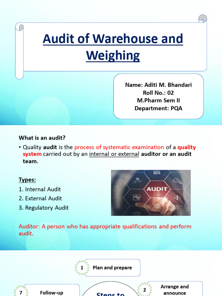 Warehouse Quality Audit Checklist | PDF | Warehouse | Audit