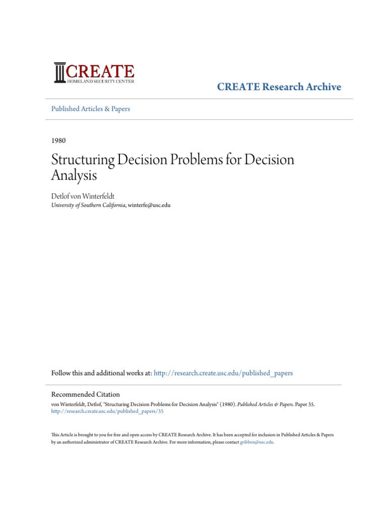 Structuring Decision Problems in Analysis | PDF | Taxonomy (Biology ...