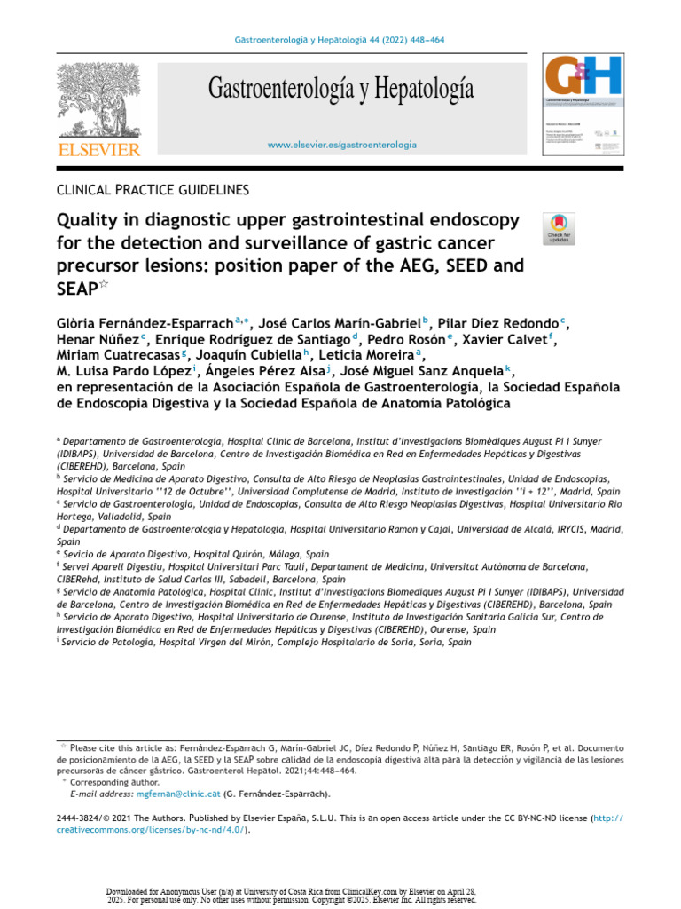 Quality in Diagnostic Upper Gastrointestinal Endoscopy | PDF | Medicina ...
