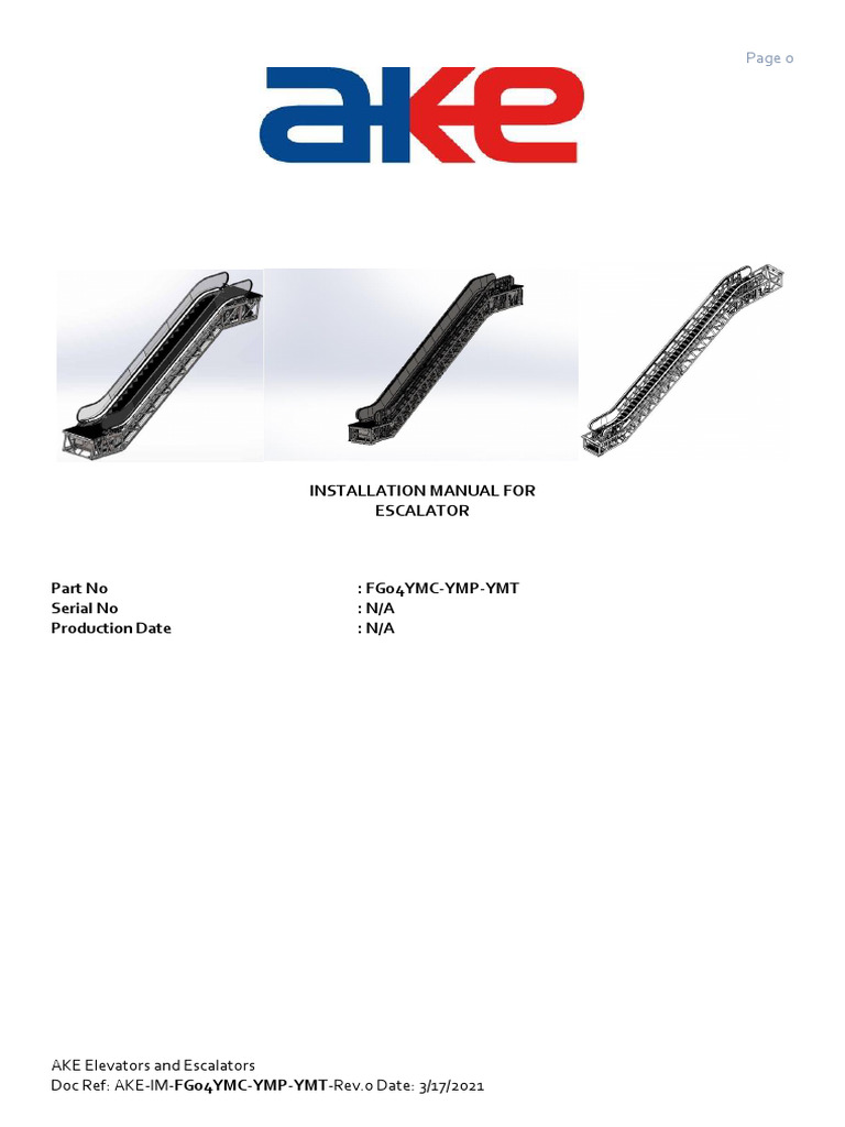 Escalator Installation Manual AKE | PDF | Escalator | Elevator