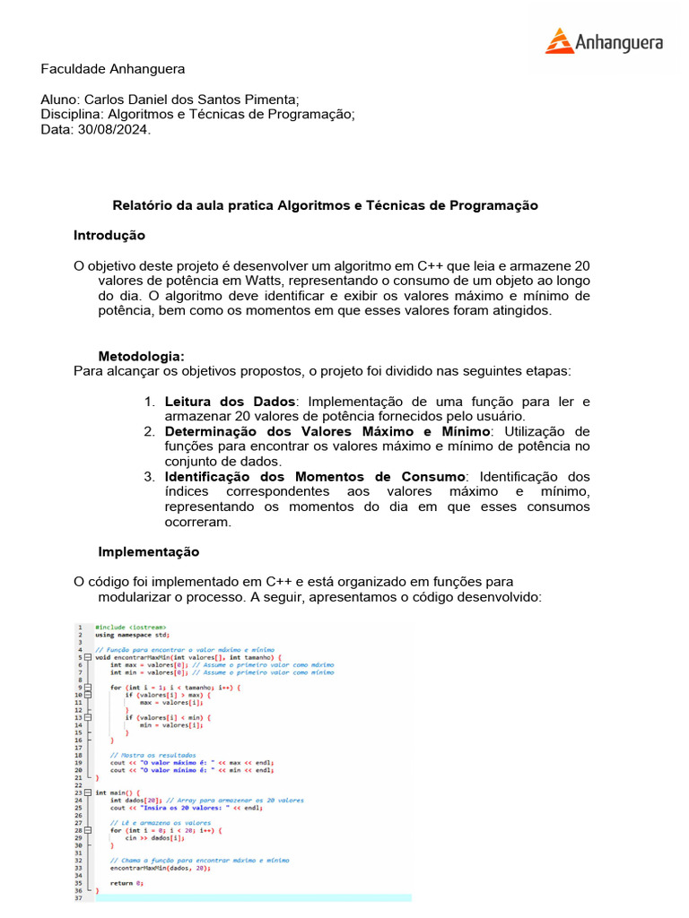 Algoritmos e Técnicas de Programação.. | PDF