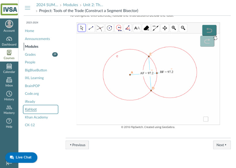 Project Tools of The Trade (Construct A Segment Bisector) | PDF