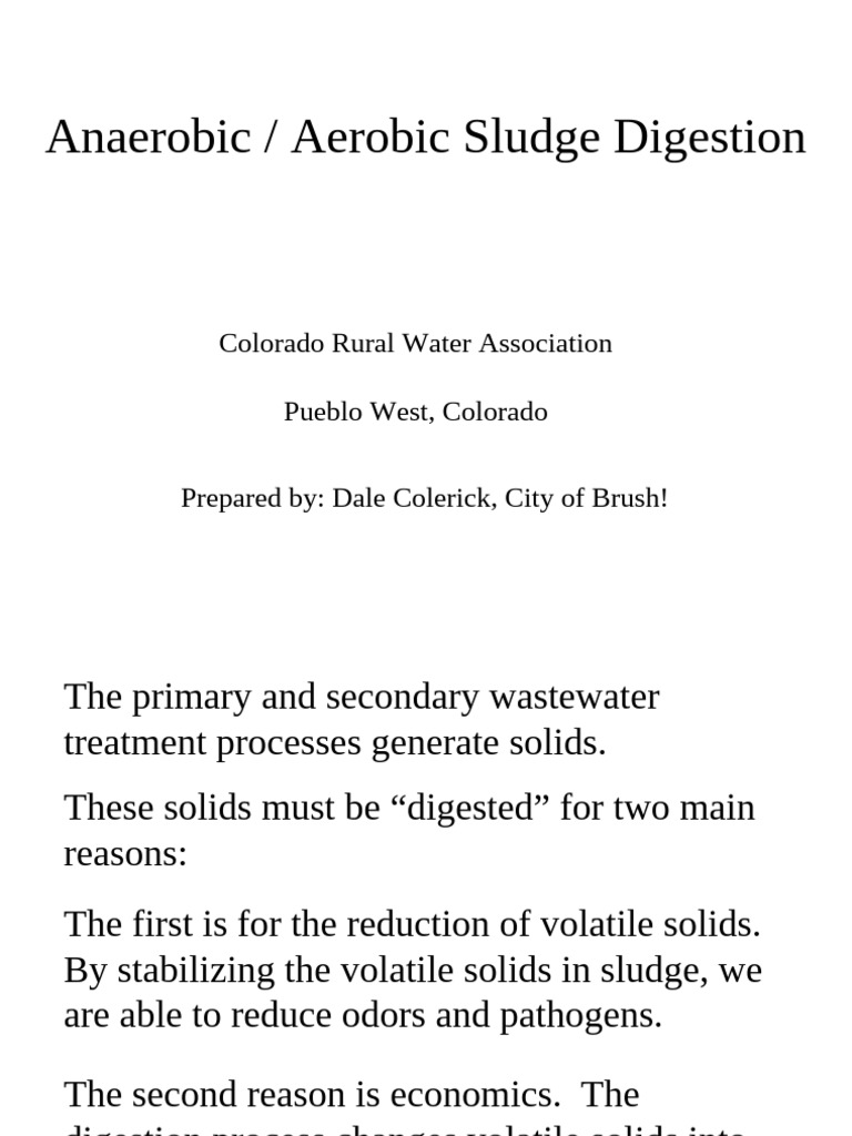 WW-Sludge Digestion Handout | PDF | Anaerobic Digestion | Cellular ...