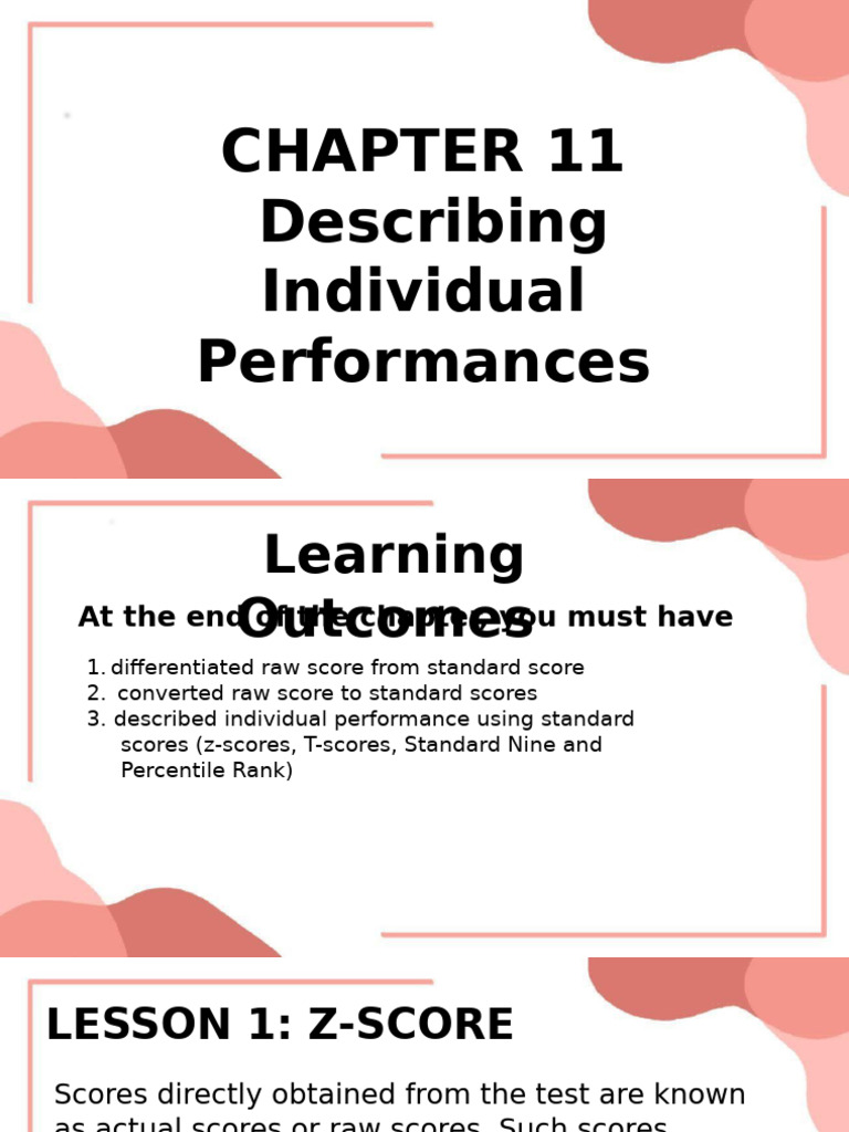 Understanding Standard Scores in Assessment | PDF | Standard Score ...