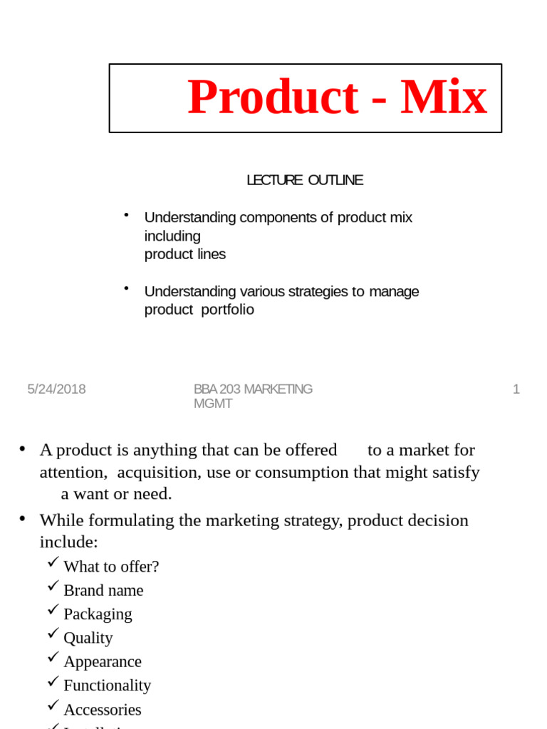 Product Mix Strategies in Marketing | PDF | Marketing | Business Economics