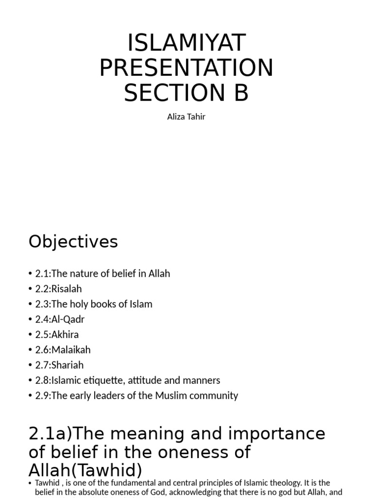 Key Concepts of Islamic Beliefs | PDF | Prophets And Messengers In ...