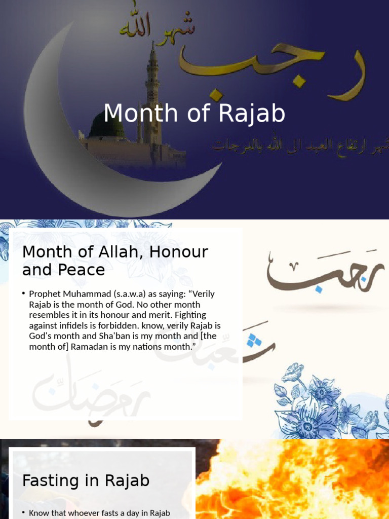 Significance of Rajab: Fasting & Forgiveness | PDF | Abrahamic ...
