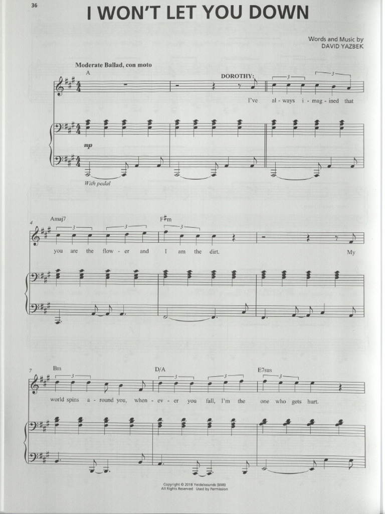I Wont Let You Down - Tootsie | PDF