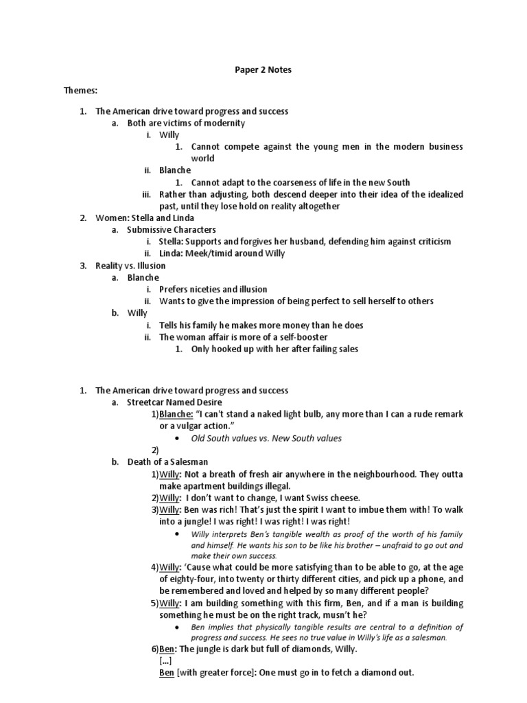 Paper 2 Notes: Old South Values vs. New South Values | PDF ...