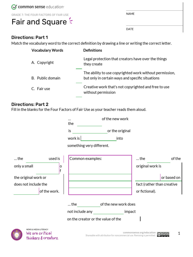 Grade+7+-+The+Four+Factors+of+Fair+Use+-+Fair+and+Square+Student ...