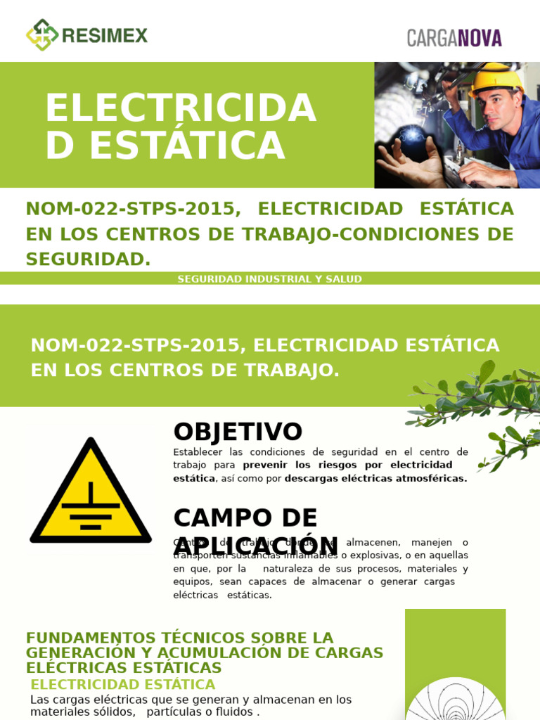 NOM-022-STPS-2015 | PDF | Electrostática | Relámpago