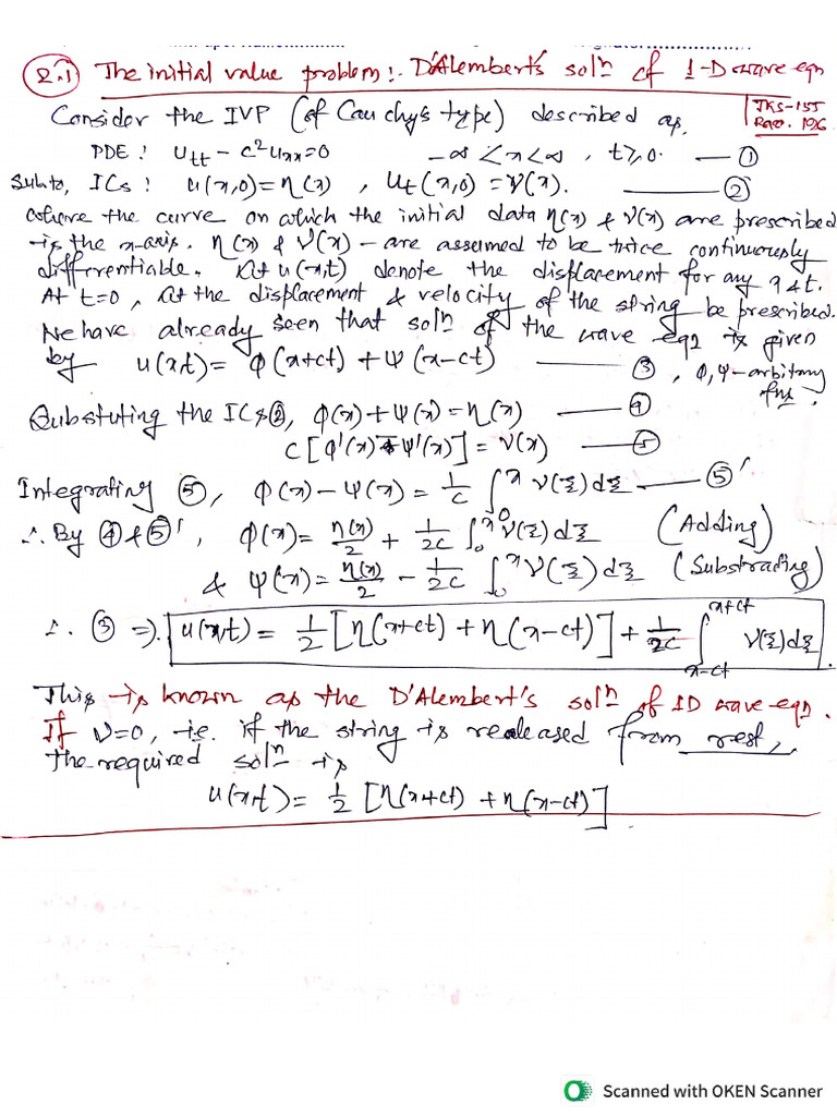 PDE Hyperbolic Diff Eqn | PDF