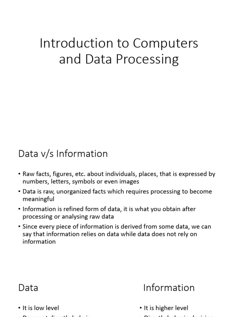 Understanding Computers and Data Processing | PDF | Multi Core ...