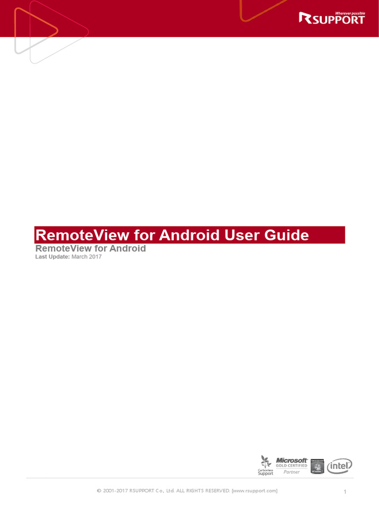 RemoteView Android User Guide 4.2.0 | PDF | Computer Keyboard | Android ...