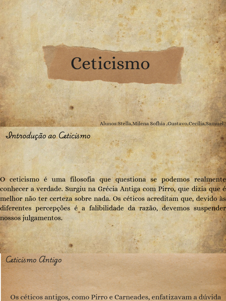 Entendendo o Ceticismo Filosófico | PDF