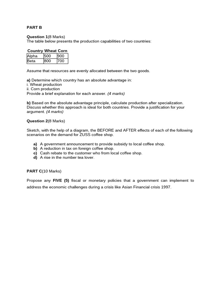 Economics Mock Exam 2025 Guide Pdf