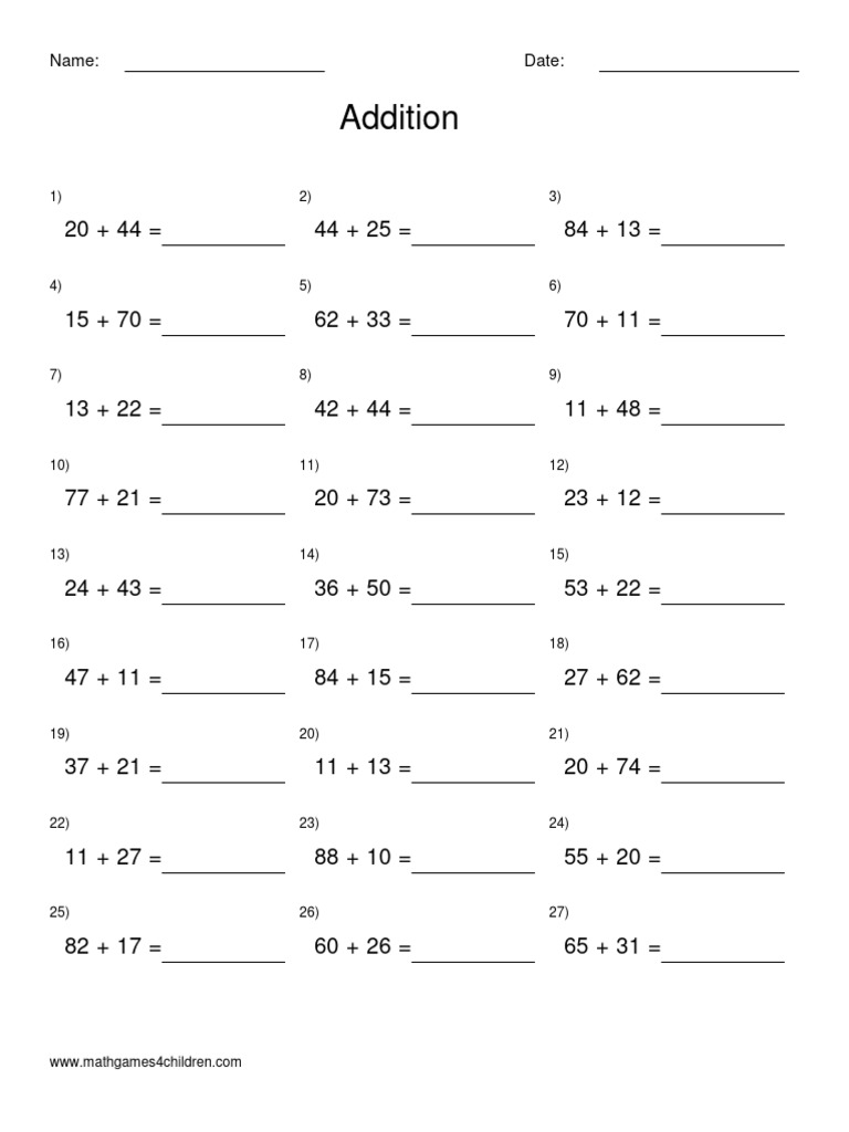 addition_hori 3 | PDF