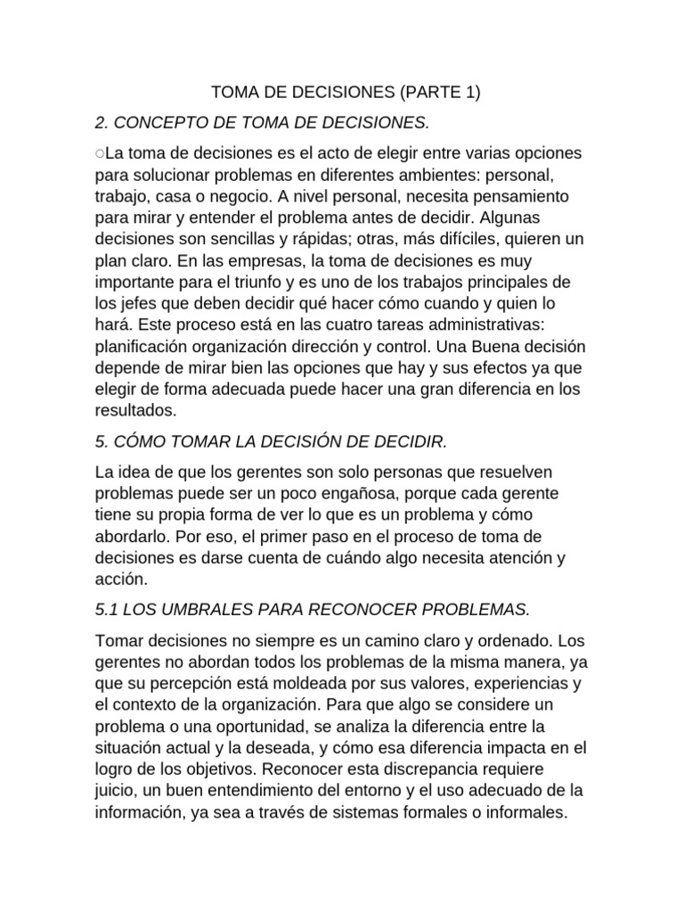 Estrategias Efectivas en Toma de Decisiones | PDF | Toma de decisiones ...