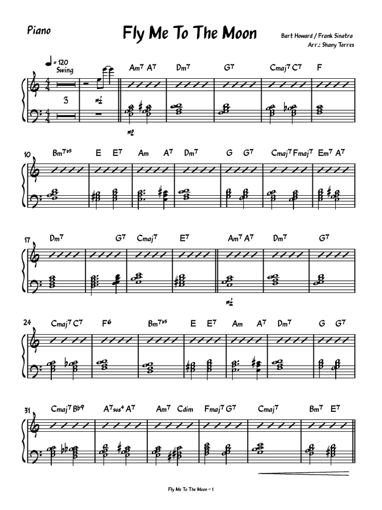 Fly Me To The Moon-Piano | PDF