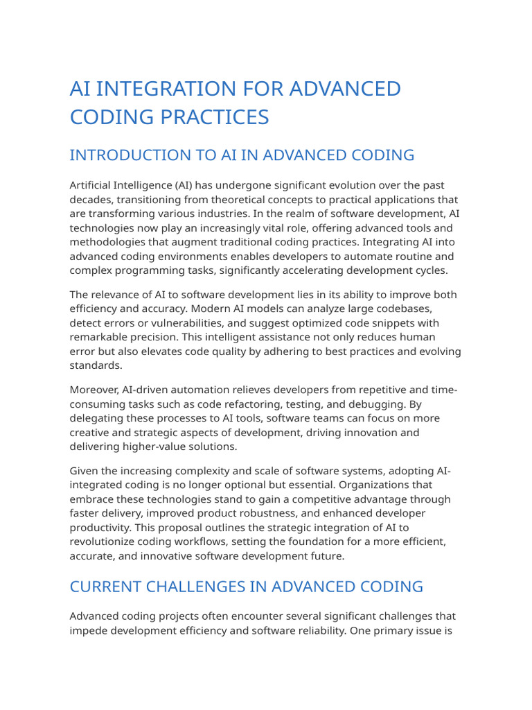 AI-Driven Solutions for Advanced Coding | PDF | Software Development ...