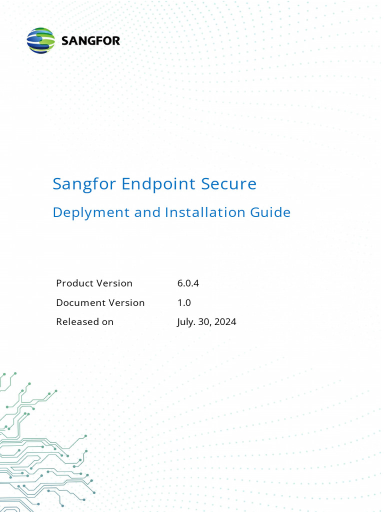 Sangfor Endpoint Secure V6.0.4 Guide | PDF | Security | Computer Security