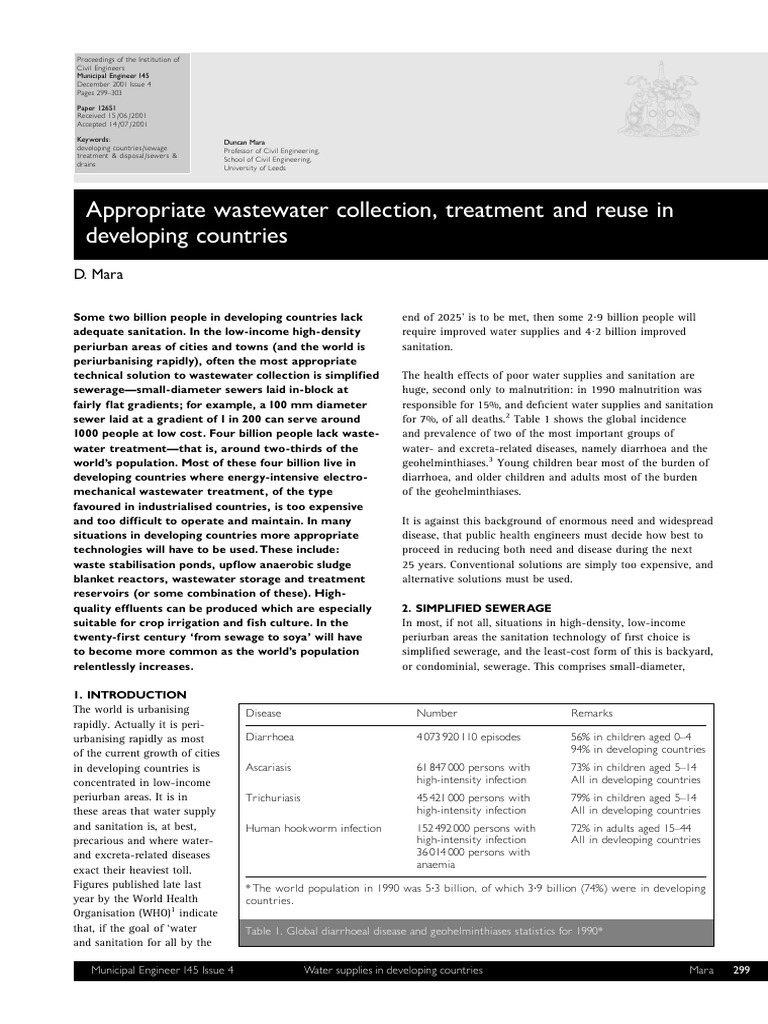 Wastewater Solutions for Developing Nations | PDF | Sewage Treatment ...