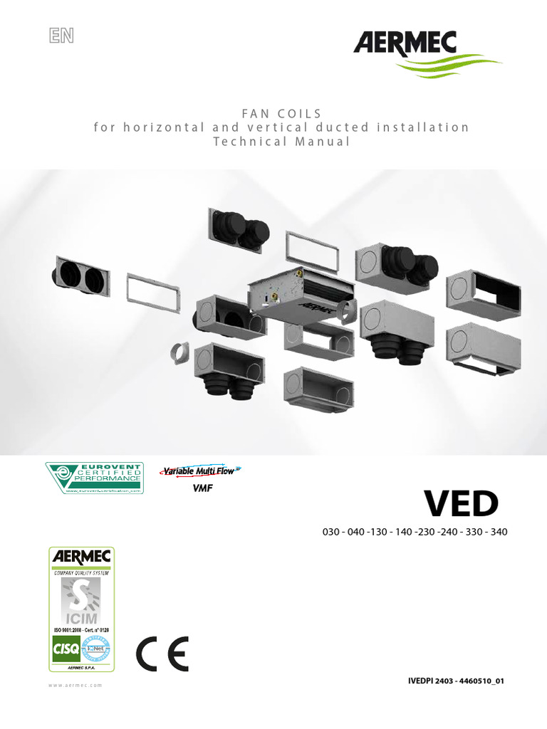 Aermec Fancoil Ved 030 340 Tec Eng v2517 Ast 4118906 | PDF | Water ...