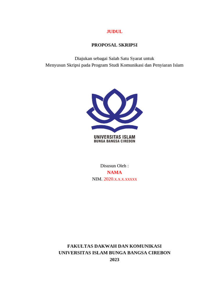 Template Proposal Skripsi Kualitatif | PDF