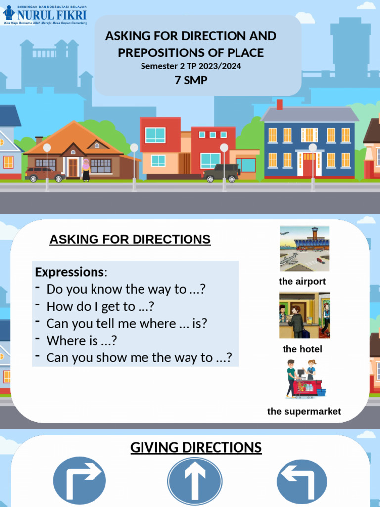 Kls 7-Asking For Direction and Prepositions of Place | PDF